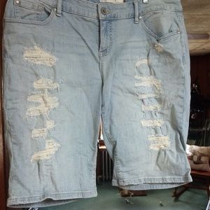 Torrid Boyfriend Distressed Denim Shorts